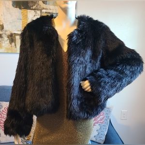 Forever 21, Black Fur coat. Size S